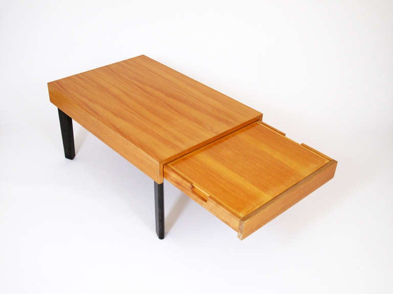 Wood George Nelson Coffee Table With Extensions and Trays, 1949 For Sale