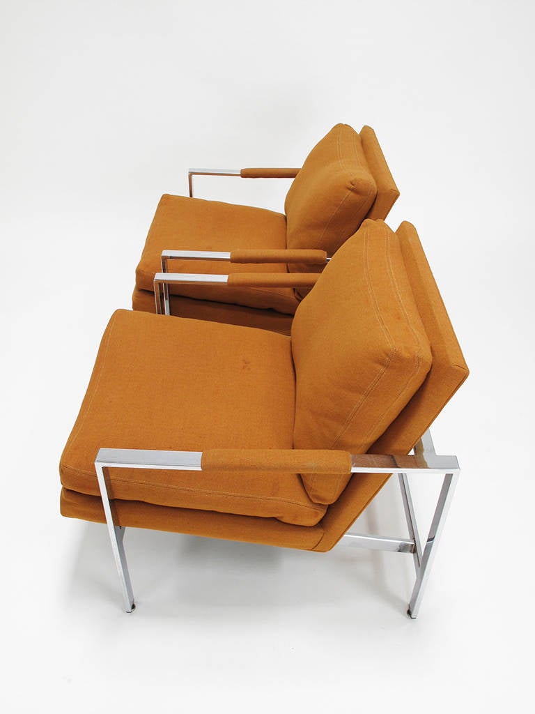 Pair of Thayer Coggin Lounge Chairs by Milo Baughman 2