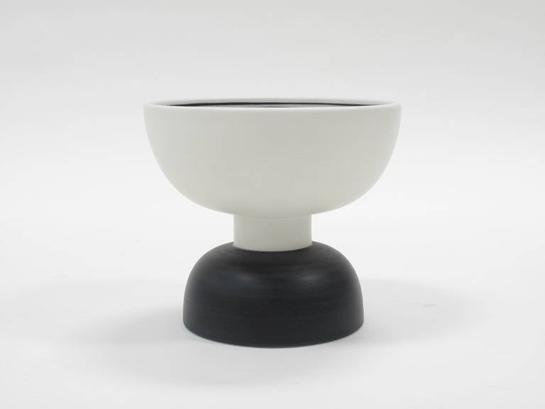 Ettore Sottsass Ceramic Vase and Footed Bowl, circa 2000 In Excellent Condition In Los Angeles, CA