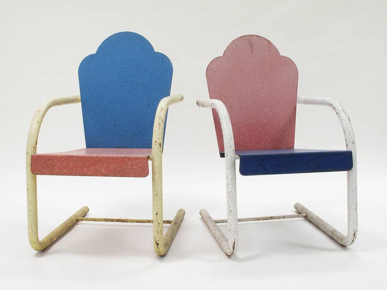 Rare Chairs by Artist and Memphis Designer Peter Shire In Good Condition In Los Angeles, CA