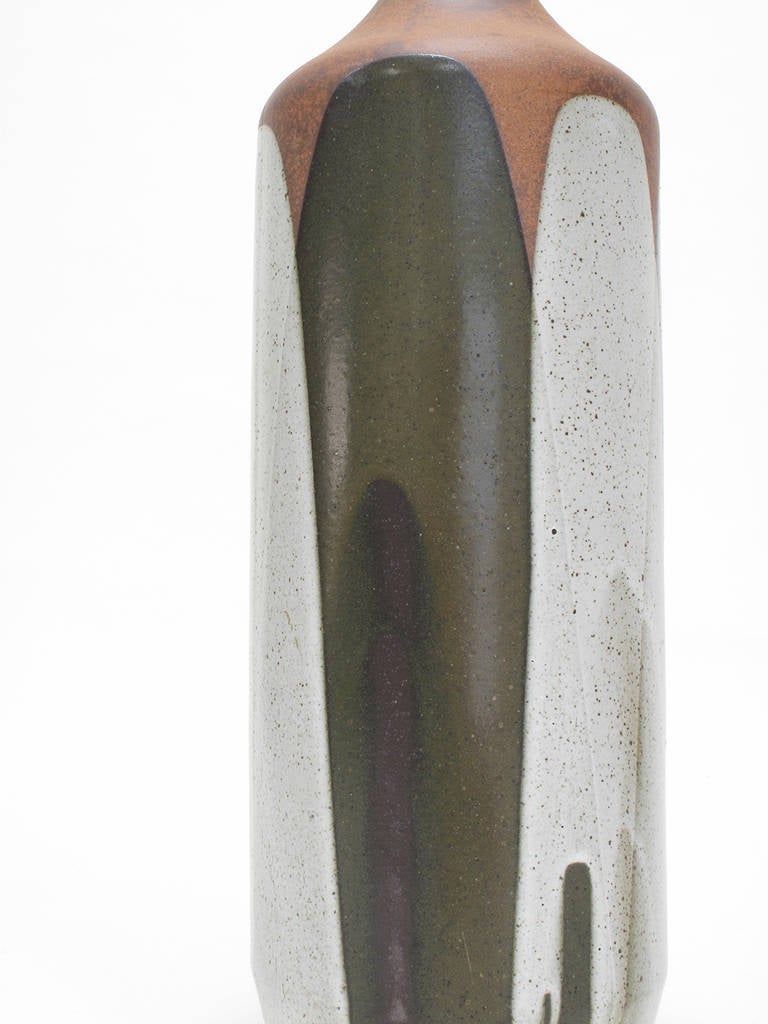 Mid-Century Modern David Cressey 'Flame' Glaze Ceramic Table Lamp, 1960s For Sale