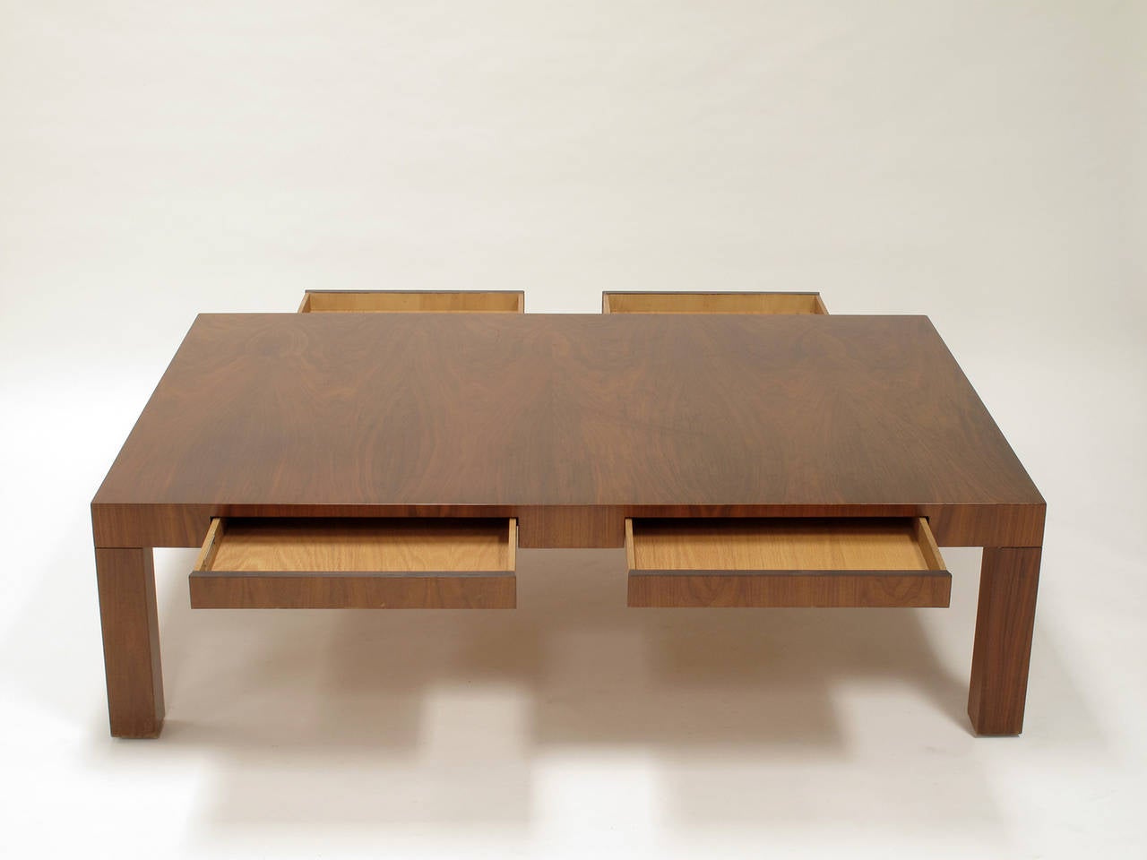 Milo Baughman Burl Wood Parsons Style Coffee Table, 1960s For Sale 2