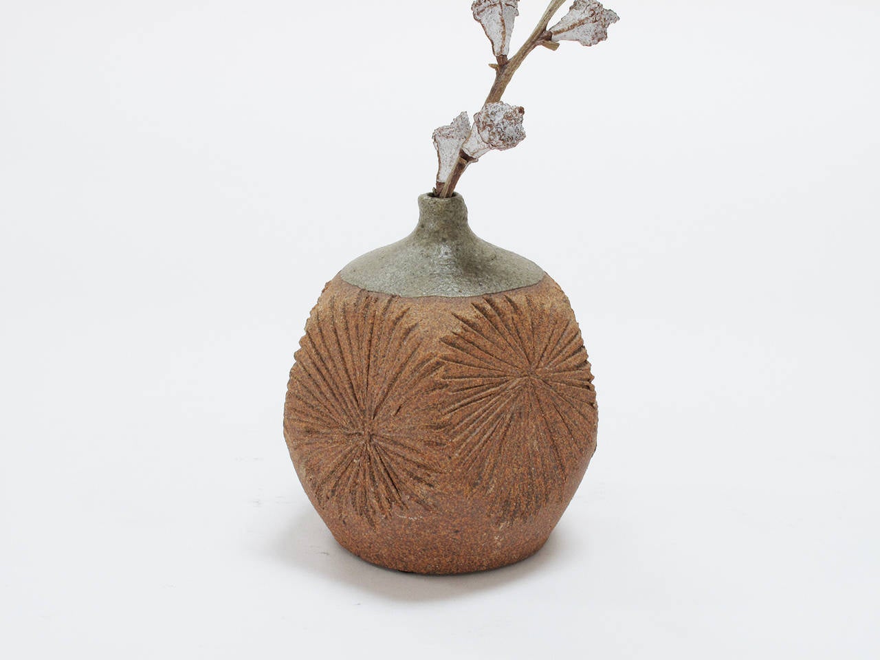 Stoneware Sunburst Bud Vase by Robert Maxwell