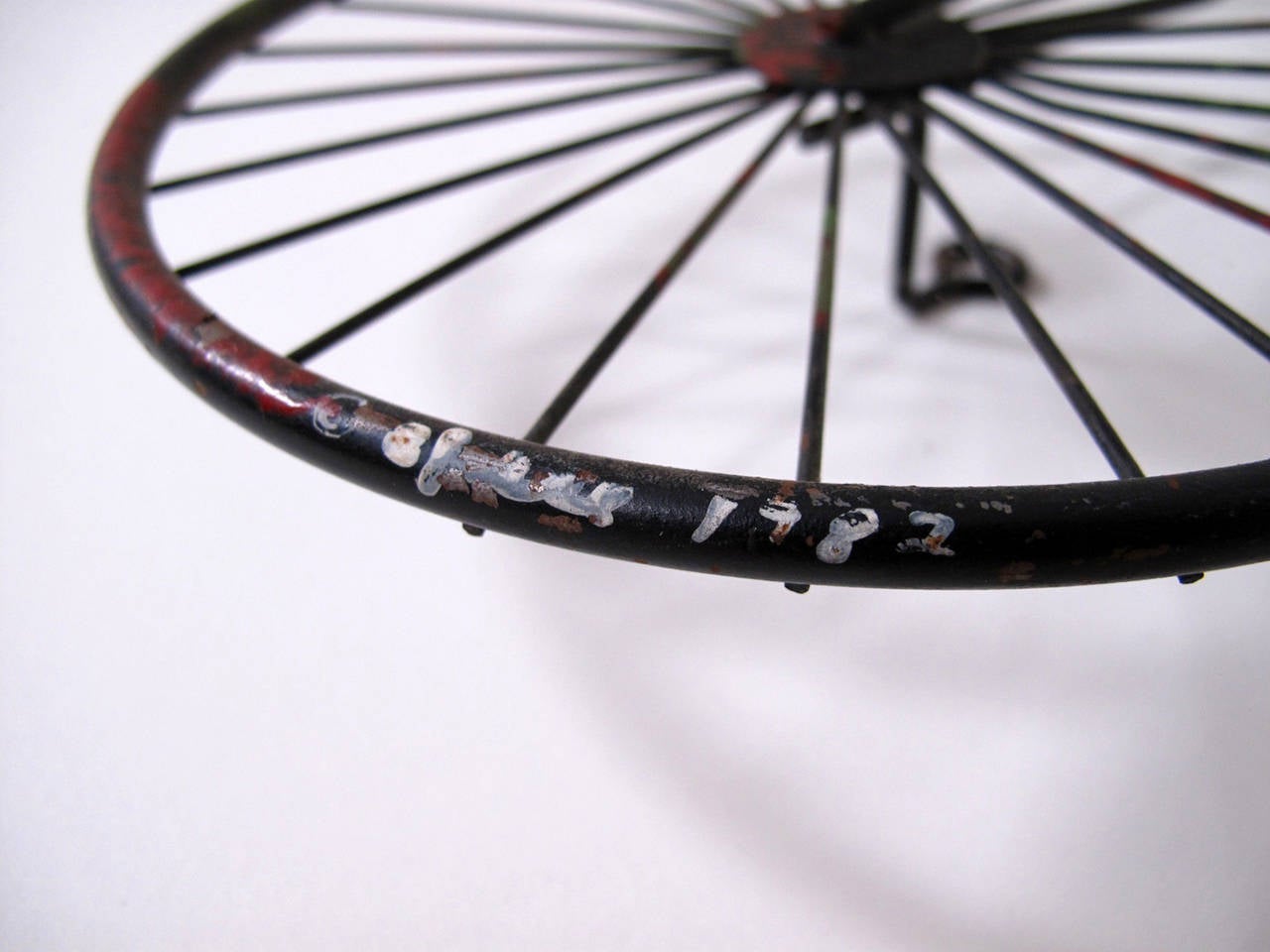 Iron High Wheel Bicycle Wall Sculpture by Curtis Jere