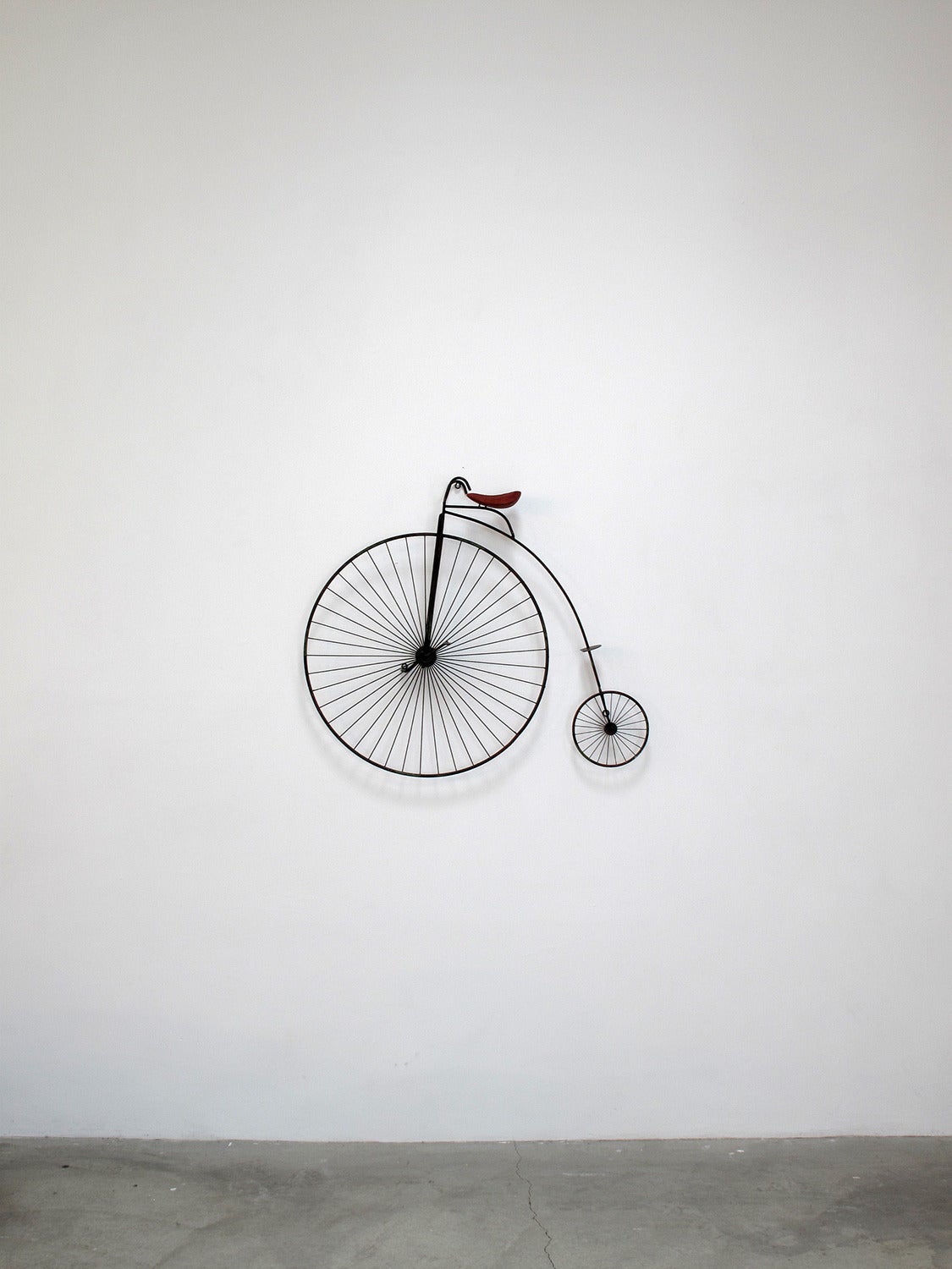 American High Wheel Bicycle Wall Sculpture by Curtis Jere