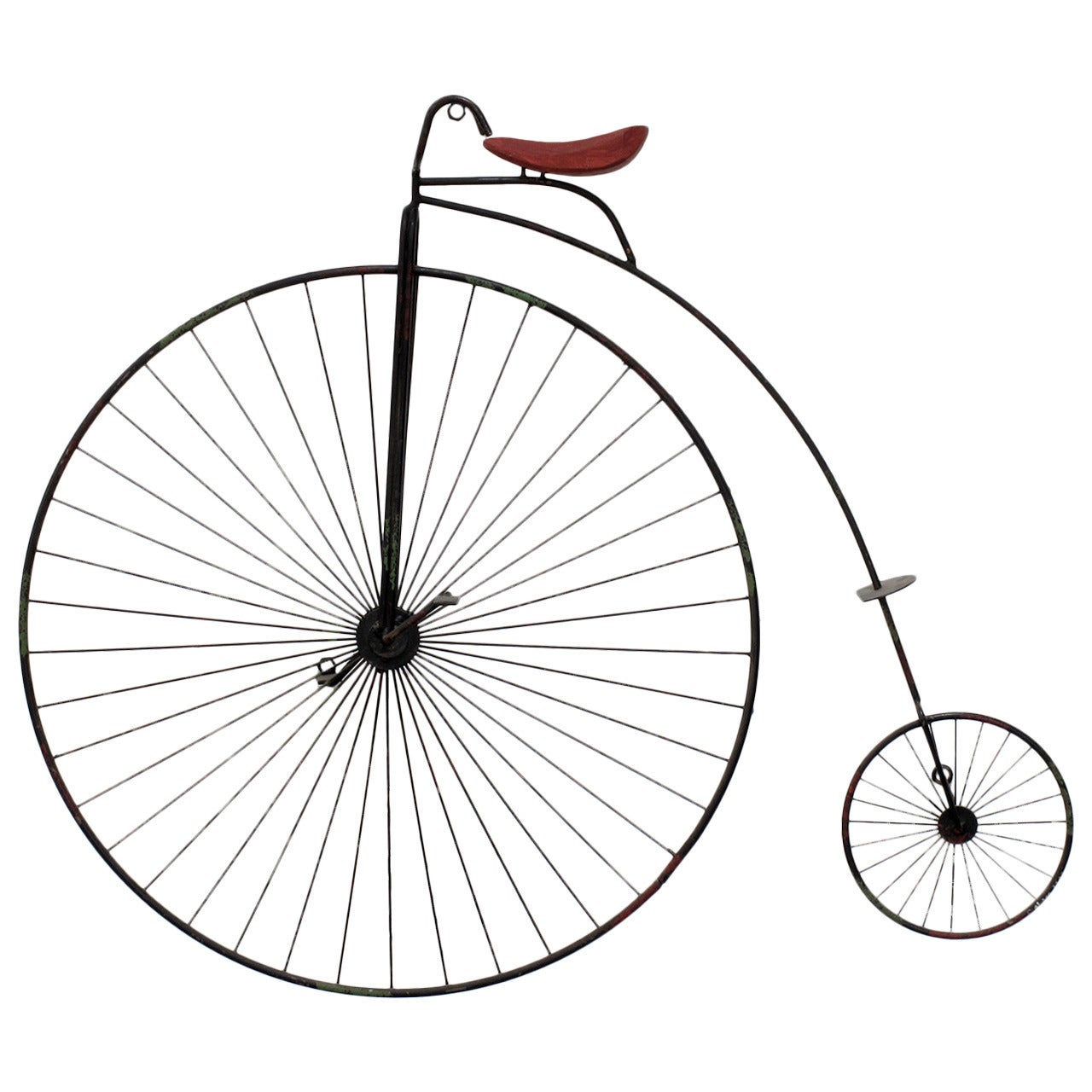 High Wheel Bicycle Wall Sculpture by Curtis Jere