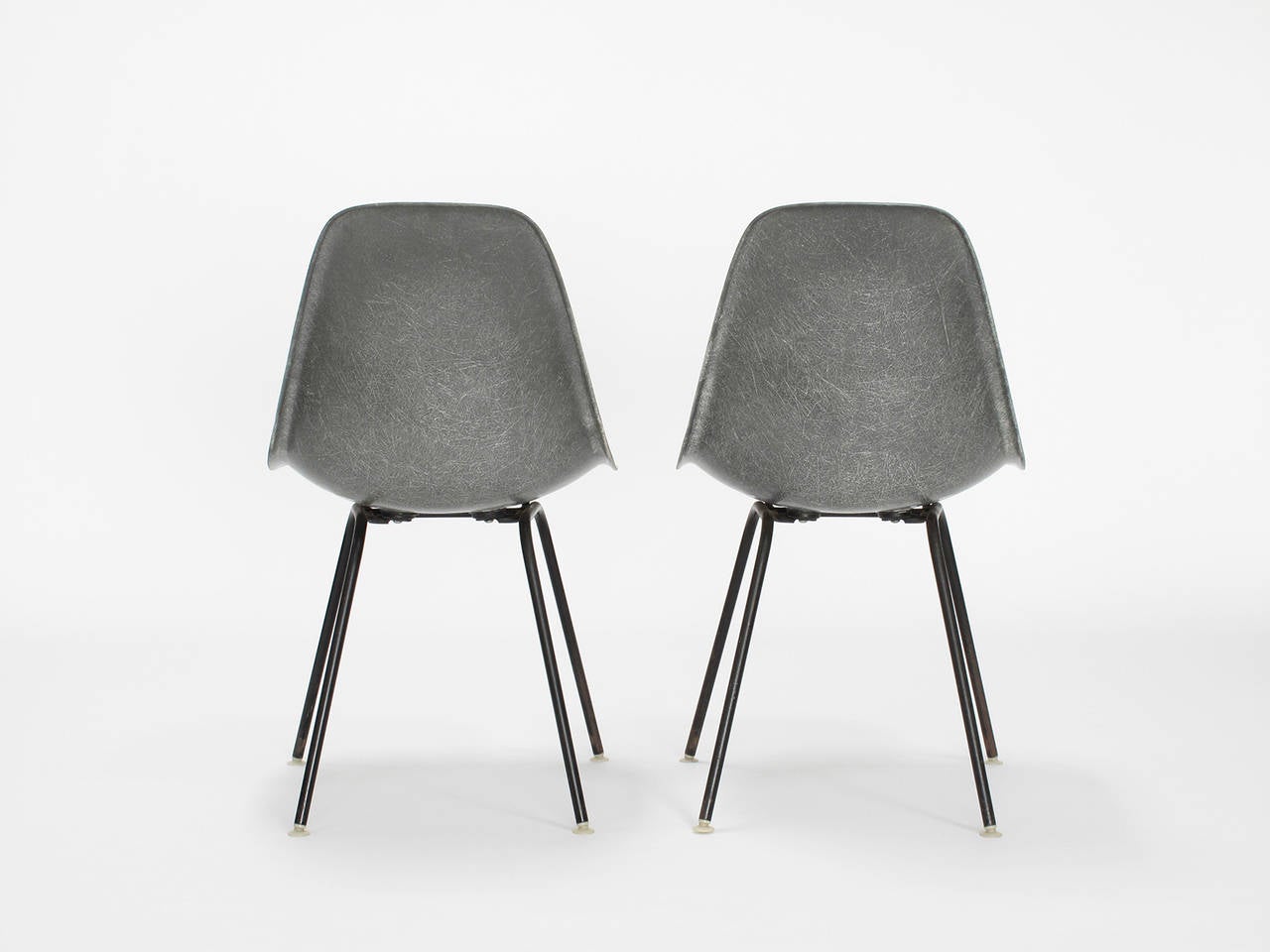 Molded Pair of Charles and Ray Eames Fiberglass 'Shell' Chairs, 1960s For Sale
