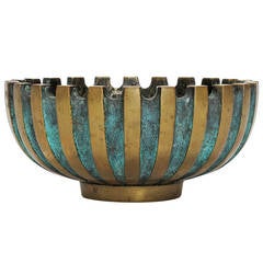 Solid Bronze Objet D'Art Bowl by Maurice Ascalon