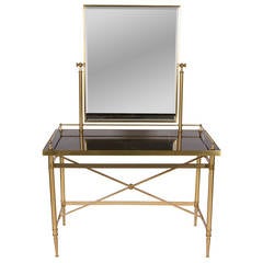 Brass and Glass Vanity Table