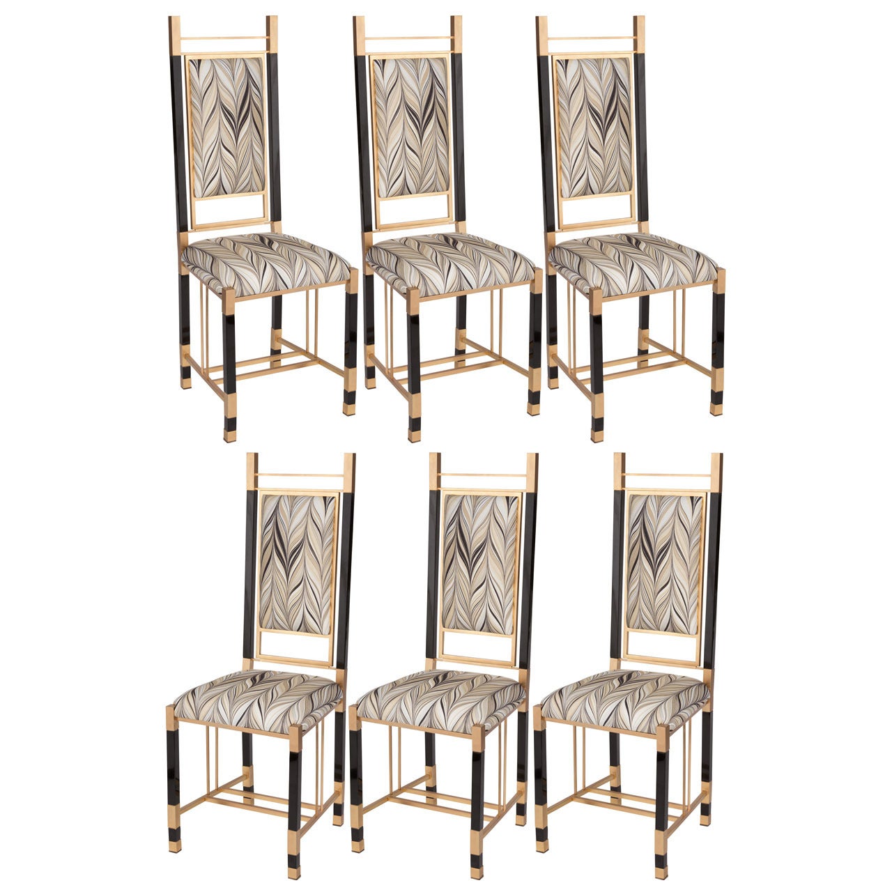 Set of Six 1970s Dining Chairs by Antonio Pavia