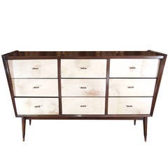 Mid-Century Modern Parchment Front Chest