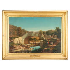 Henry W. Waugh (American, 19th Century) Antique Landscape Painting, Rome