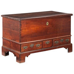 American Chippendale Antique Blanket Chest of Drawers, Pennsylvania, circa 1780