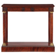 English Regency Antique Mahogany Console or Pier Table, 19th Century