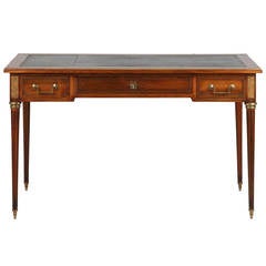 French Louis XVI Style Used Bureau Plat Writing Desk c. 1920-40