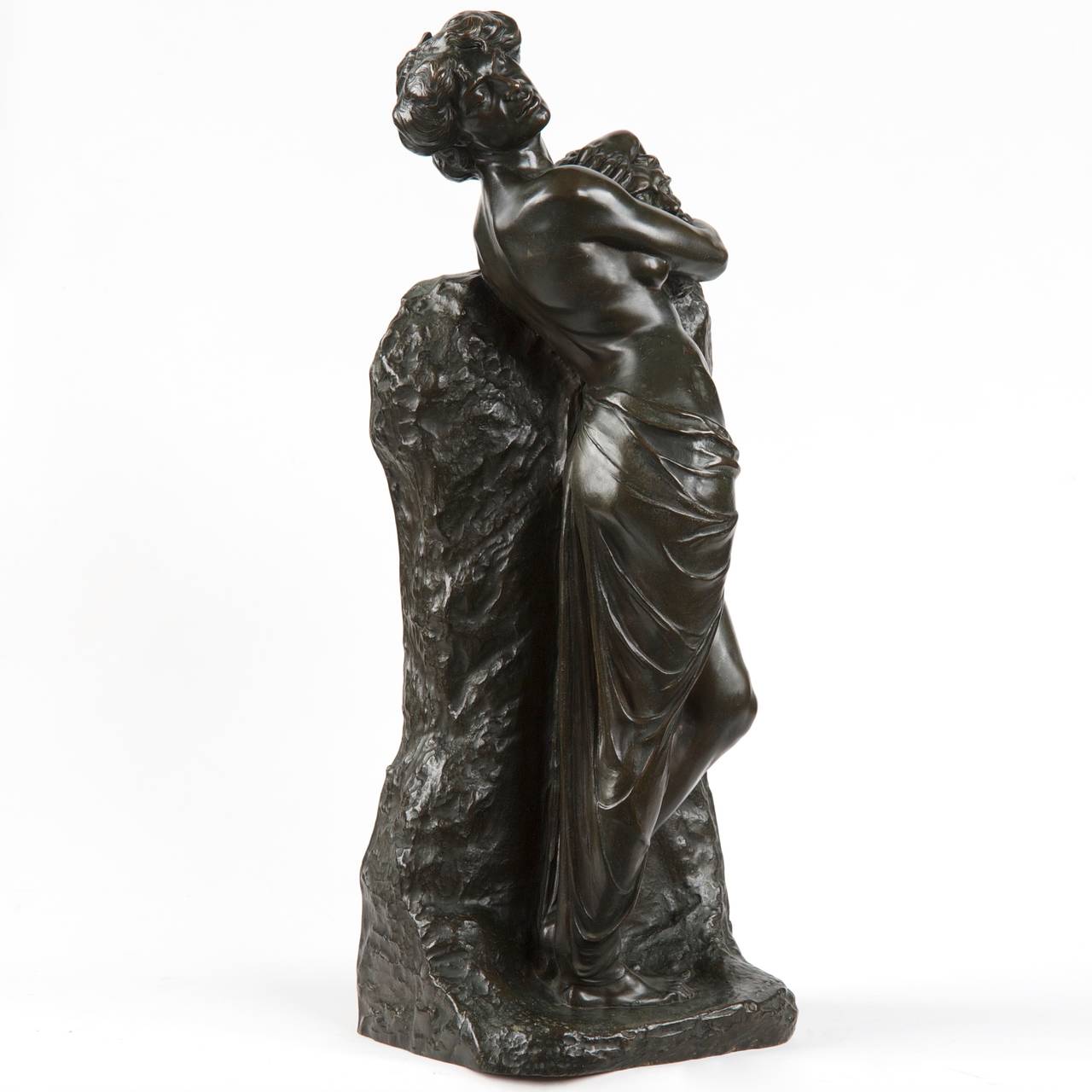 Romantic Bronze Sculpture of Salome with John the Baptist's Head by Philipp Modrow