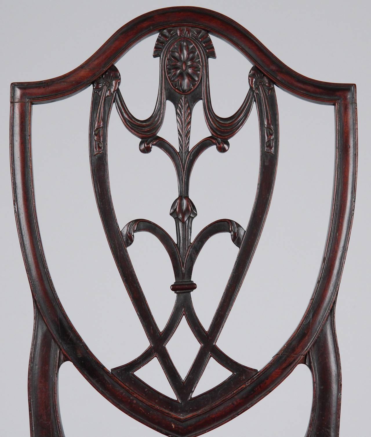 Rare American Federal Mahogany Antique Side Chair, New York, 1790