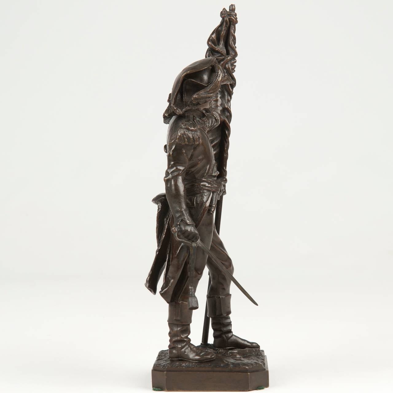 Armand LeVeel Französisch Bronze Militarismus Skulptur von Susse Freres um 1875