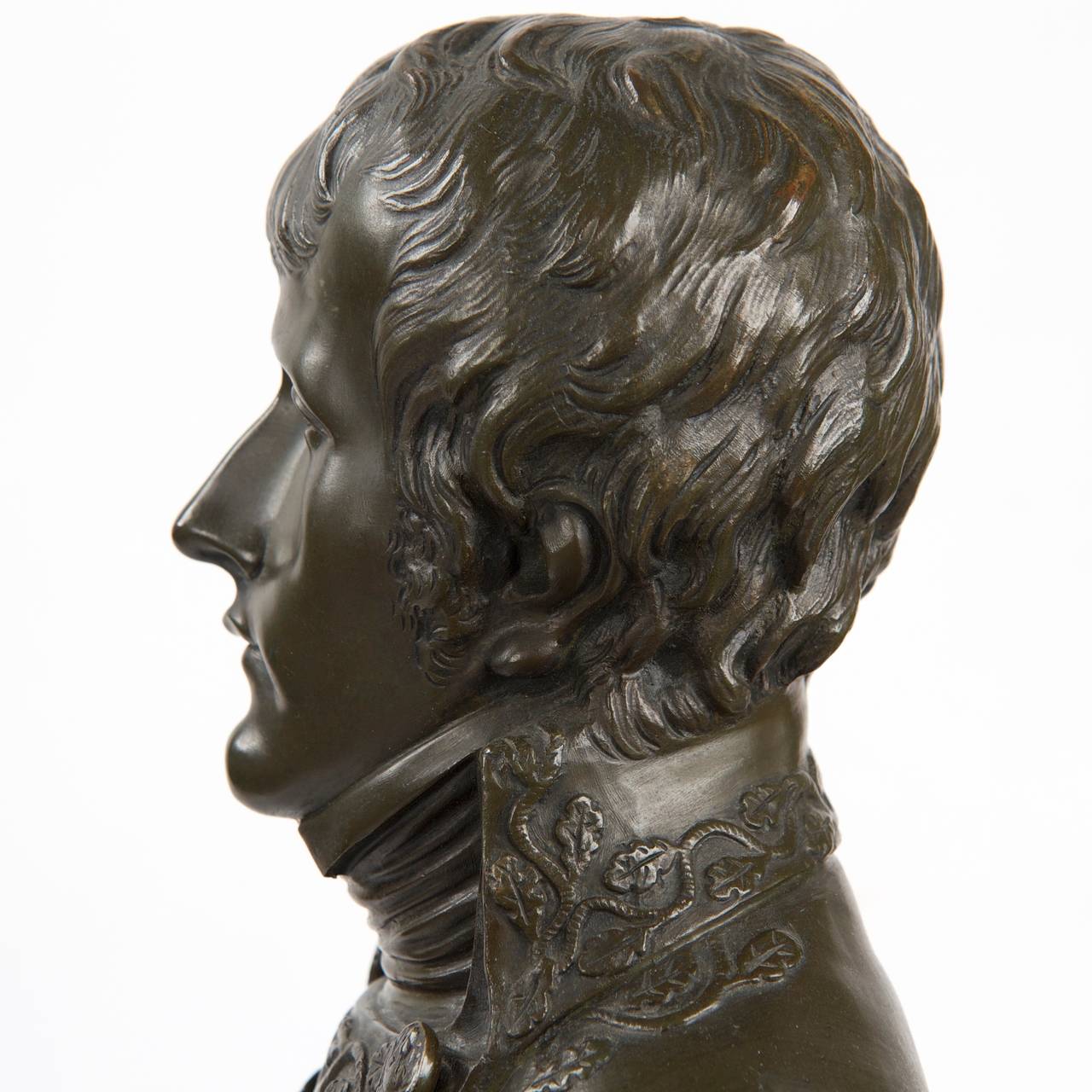 Patinated French Bronze Bust Sculpture of Napoleon as First Consul, 19th Century 4