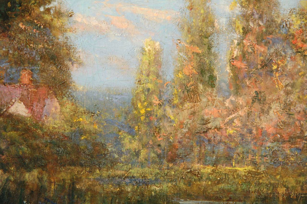 Robert Ward van Boskerck Antique Oil on Canvas of Autumn 1