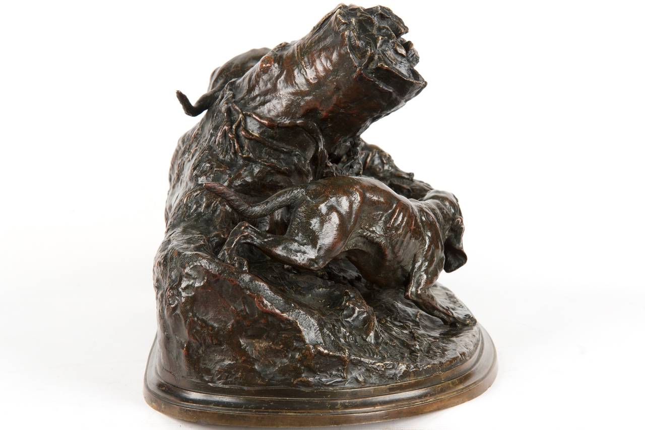 bronze fox sculpture