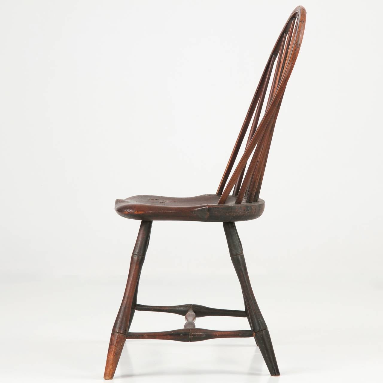 Original American Bowback Windsor Antique Side Chair, Pennsylvania circa 1800 1