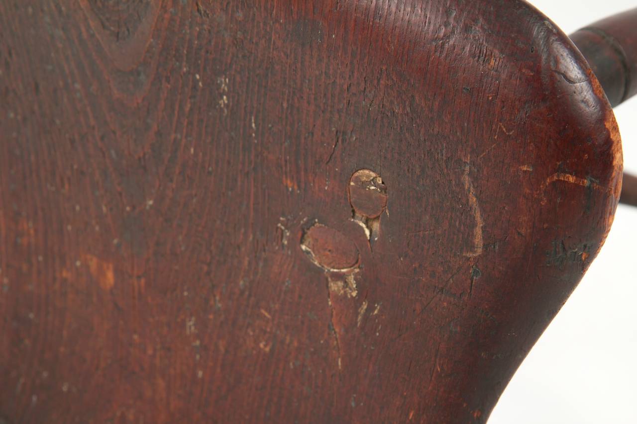 Original American Bowback Windsor Antique Side Chair, Pennsylvania circa 1800 3