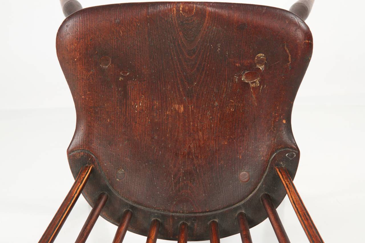 Original American Bowback Windsor Antique Side Chair, Pennsylvania circa 1800 2