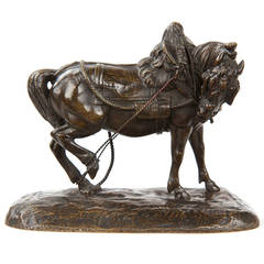 Jean-Francois Theodore Gechter Antique French Bronze Sculpture of Horse