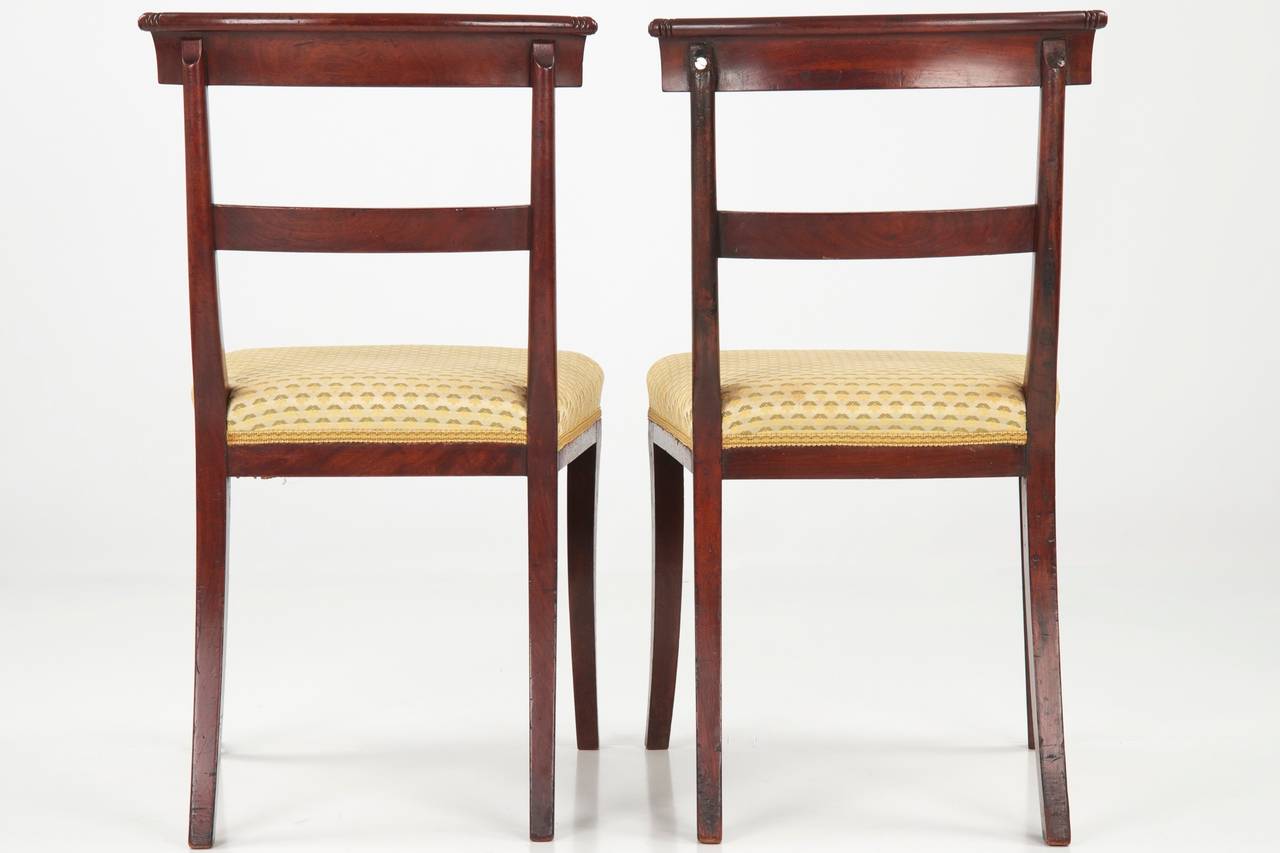 19th Century Set of Four English Regency Antique Dining Chairs, circa 1810-20 2