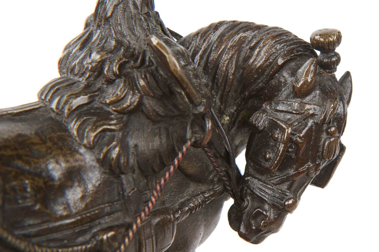 Jean-Francois Theodore Gechter Antike französische Bronzeskulptur eines Pferdes 1