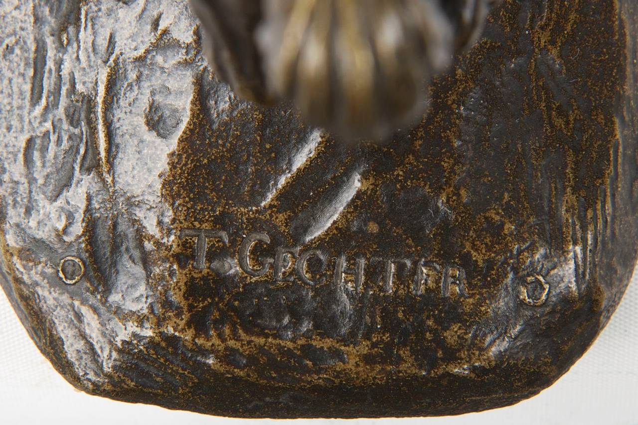 Jean-Francois Theodore Gechter Antike französische Bronzeskulptur eines Pferdes 3