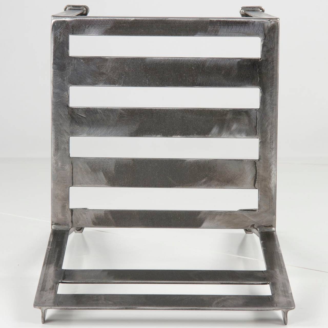Industrial Style Welded Steel Minimalist Dining Side Chair, 21st Century 1