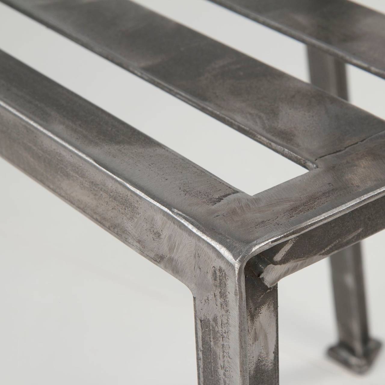 Industrial Style Welded Steel Minimalist Dining Side Chair, 21st Century 5