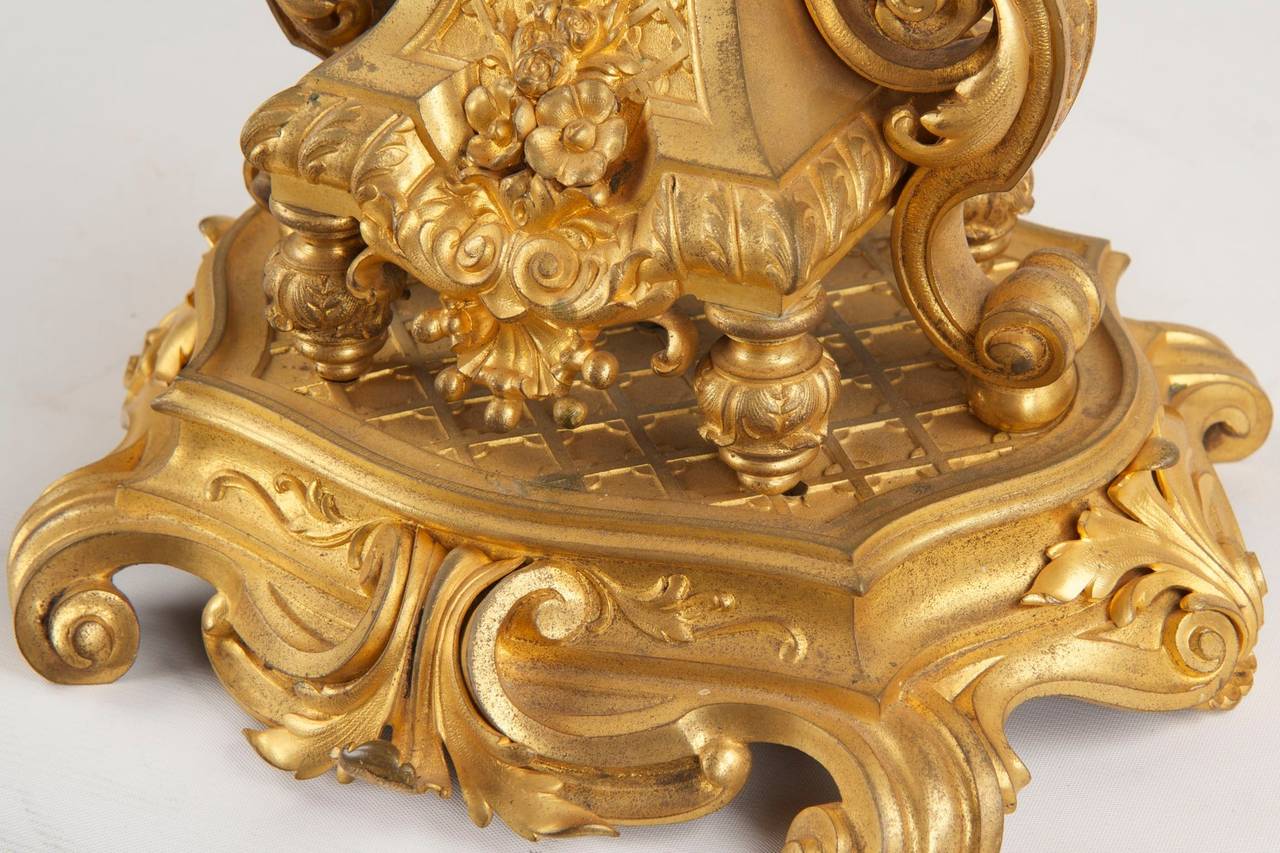 Finest Quality Pair of French Gilt Bronze Six-Light Antique Candelabra 2