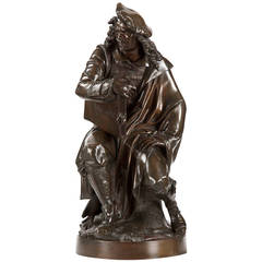 Albert Carrier-Belleuse Bronze Sculpture of Rembrandt