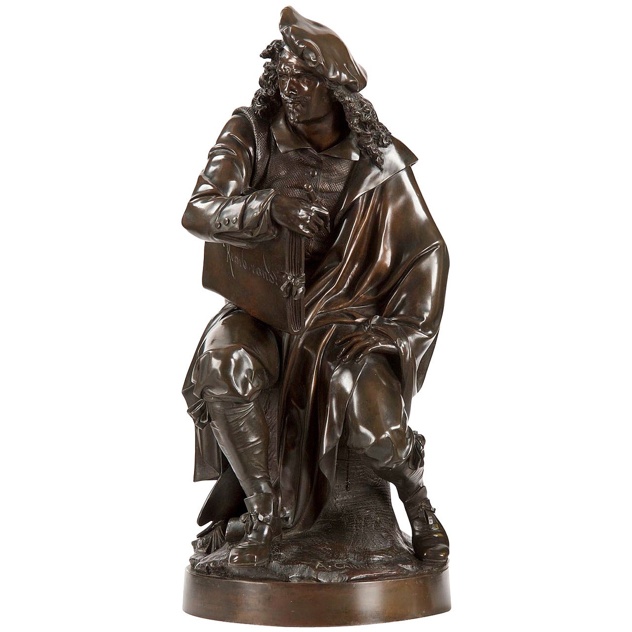 Albert Carrier-Belleuse Bronze Sculpture of Rembrandt