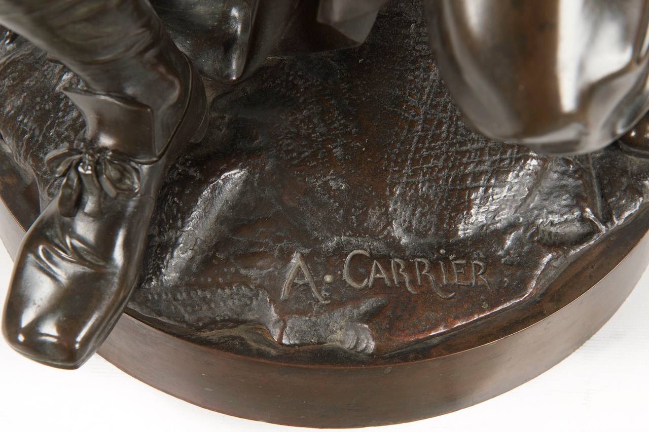 19th Century Albert Carrier-Belleuse Bronze Sculpture of Rembrandt
