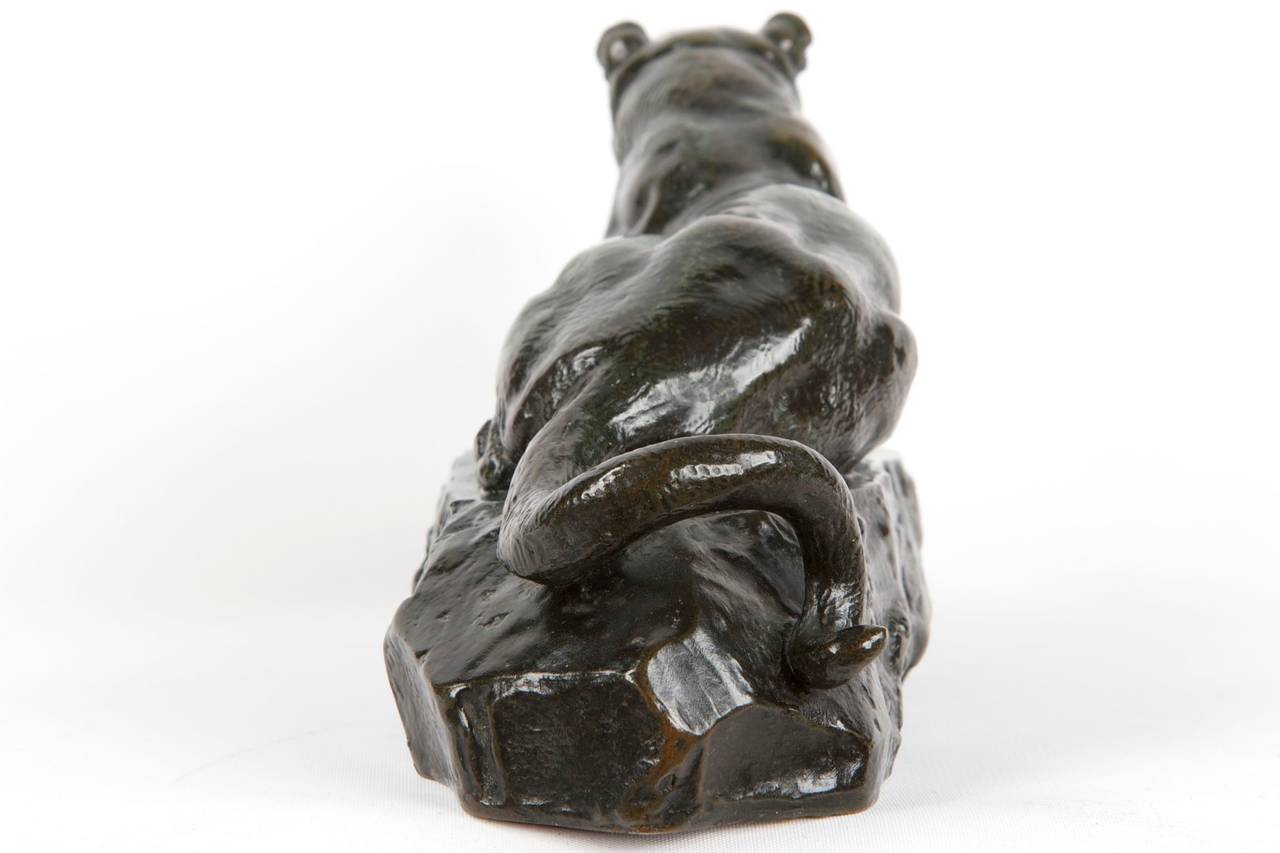Patiné Sculpture en bronze d'Antoine-Louis Barye:: 