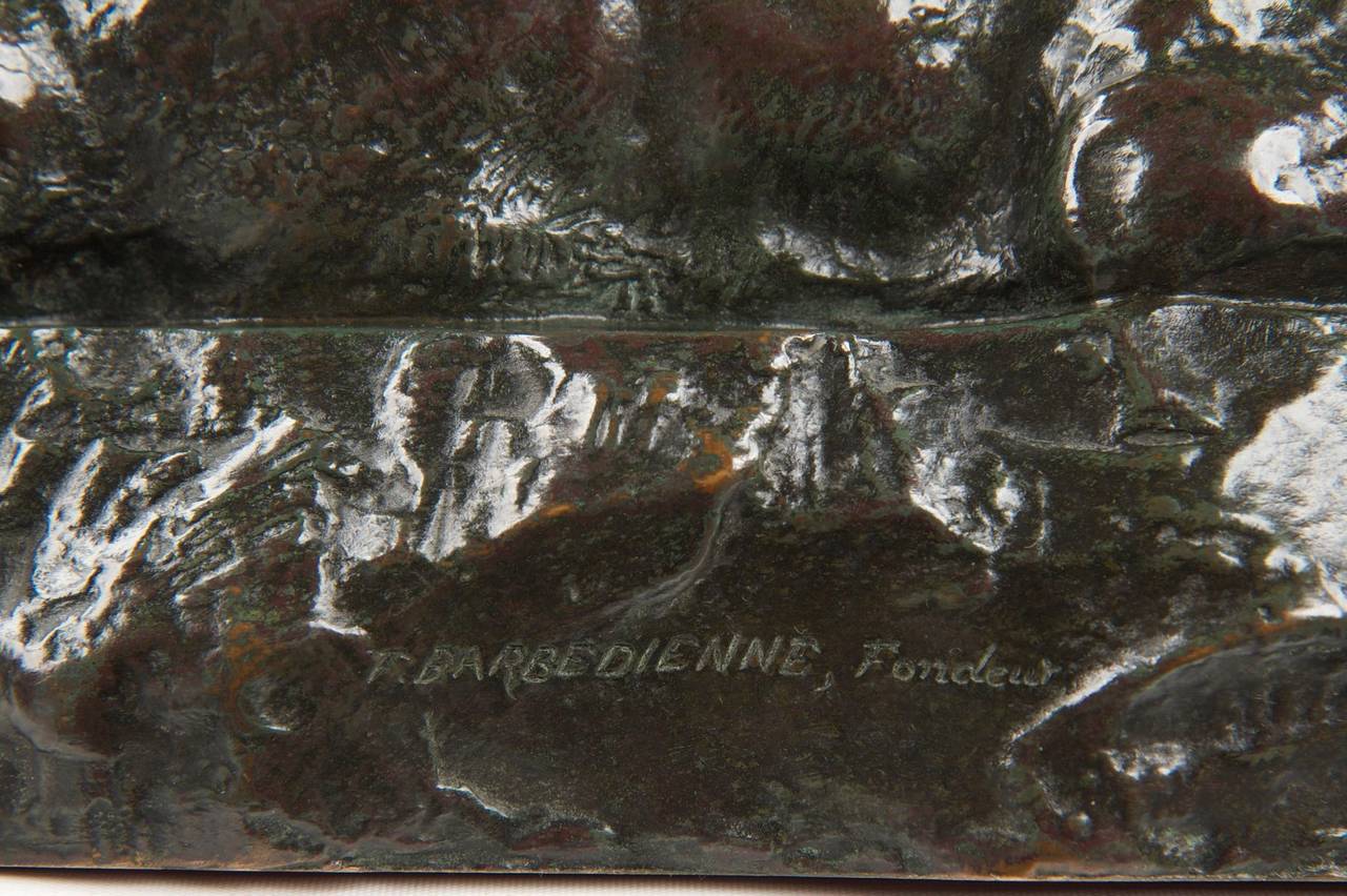 Sculpture en bronze d'Antoine-Louis Barye:: 