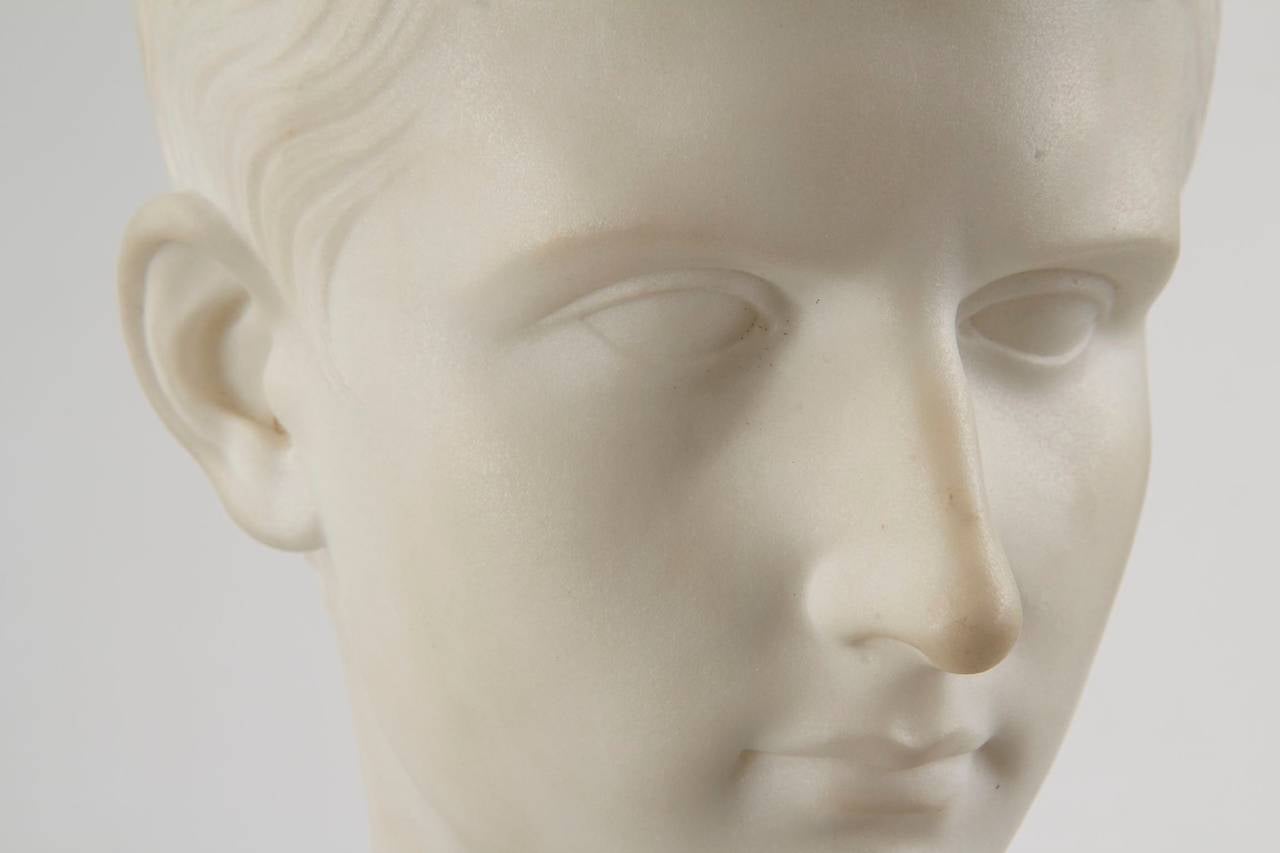 Grand Tour Italian Marble Sculpture of Caesar Augustus, 19th Century 2
