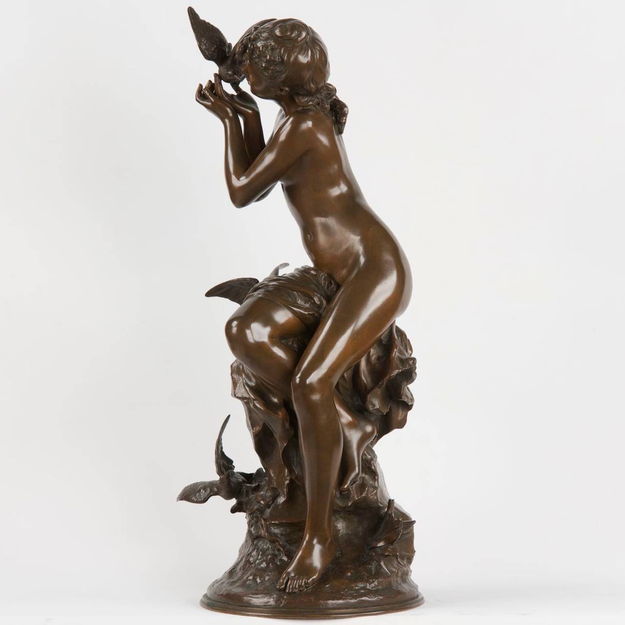 bronze art nouveau figurines