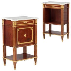 Excellent Pair of Louis XVI Style Cabinets by Guillaume Grohé, 19th Century