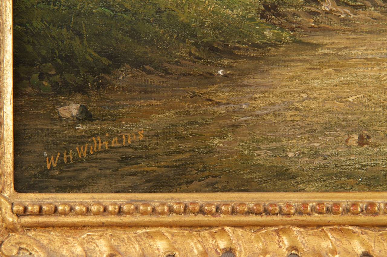 British Pair of Walter Heath Williams Landscape Paintings of Harvesters