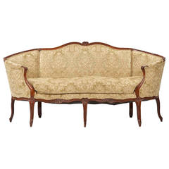 Fine French Louis XV Period Walnut Antique Canapé Settee Sofa, circa 1750