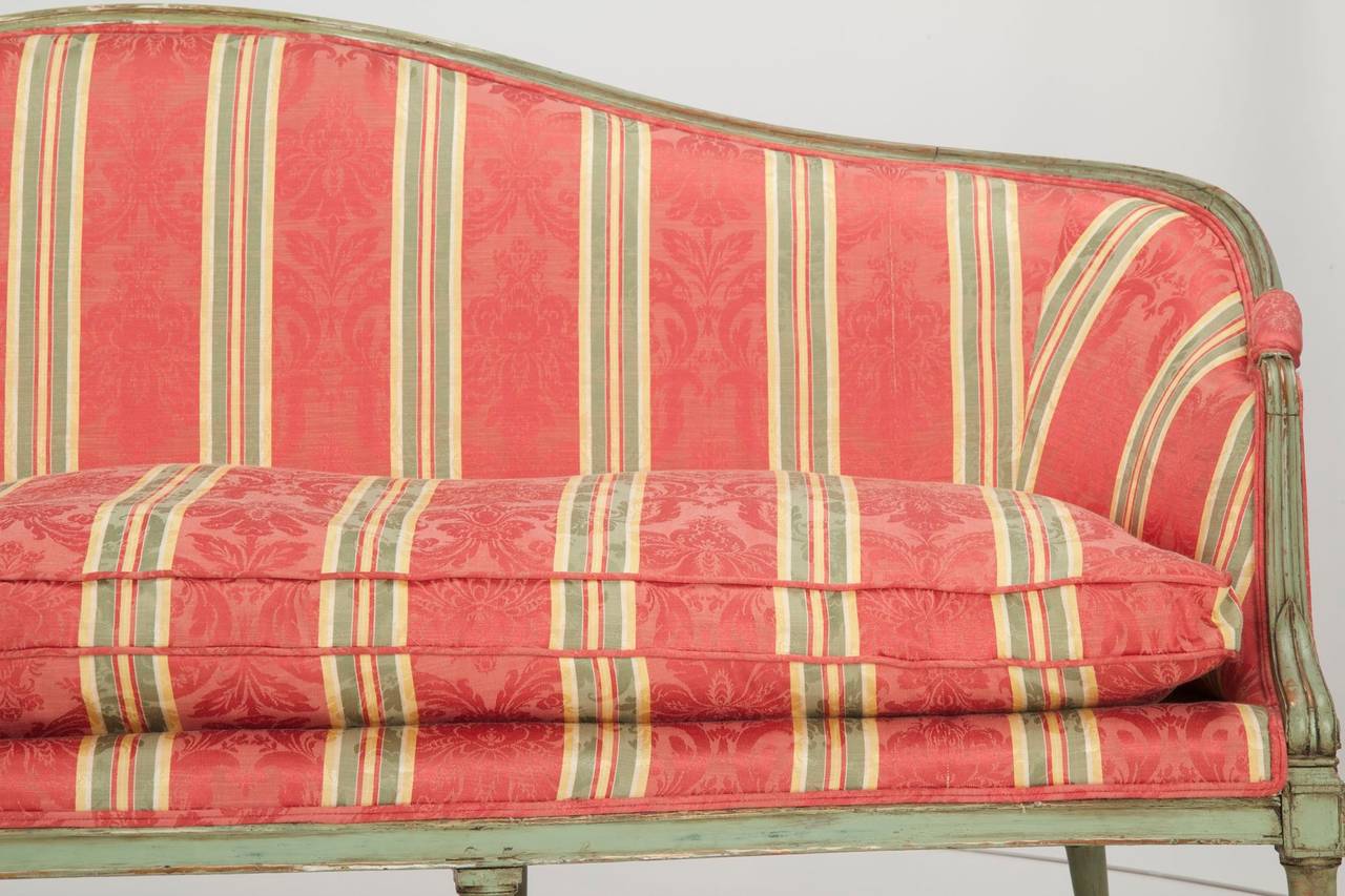 French Louis XVI Painted Antique Settee Sofa, 18th Century 2