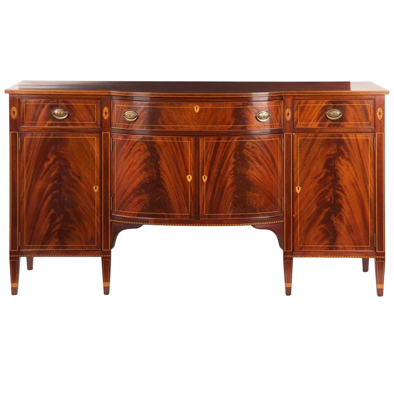 Potthast Brothers American Federal Style Mahogany Sideboard, 20th Century