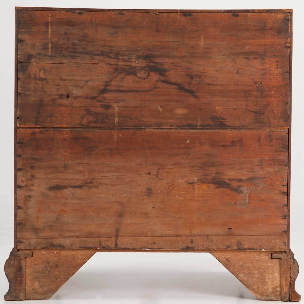 American Chippendale Mahogany Oxbow Desk, Massachusetts, circa 1770 1