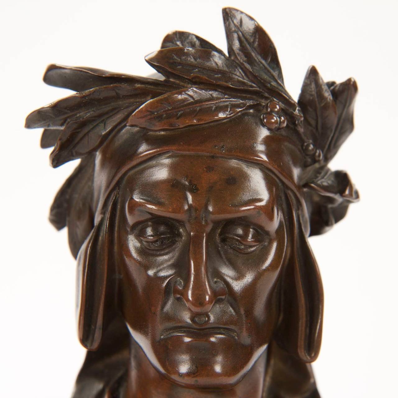 Bronze Bust of Dante after Model by Albert Carrier-Belleuse, Tiffany & Co. 1