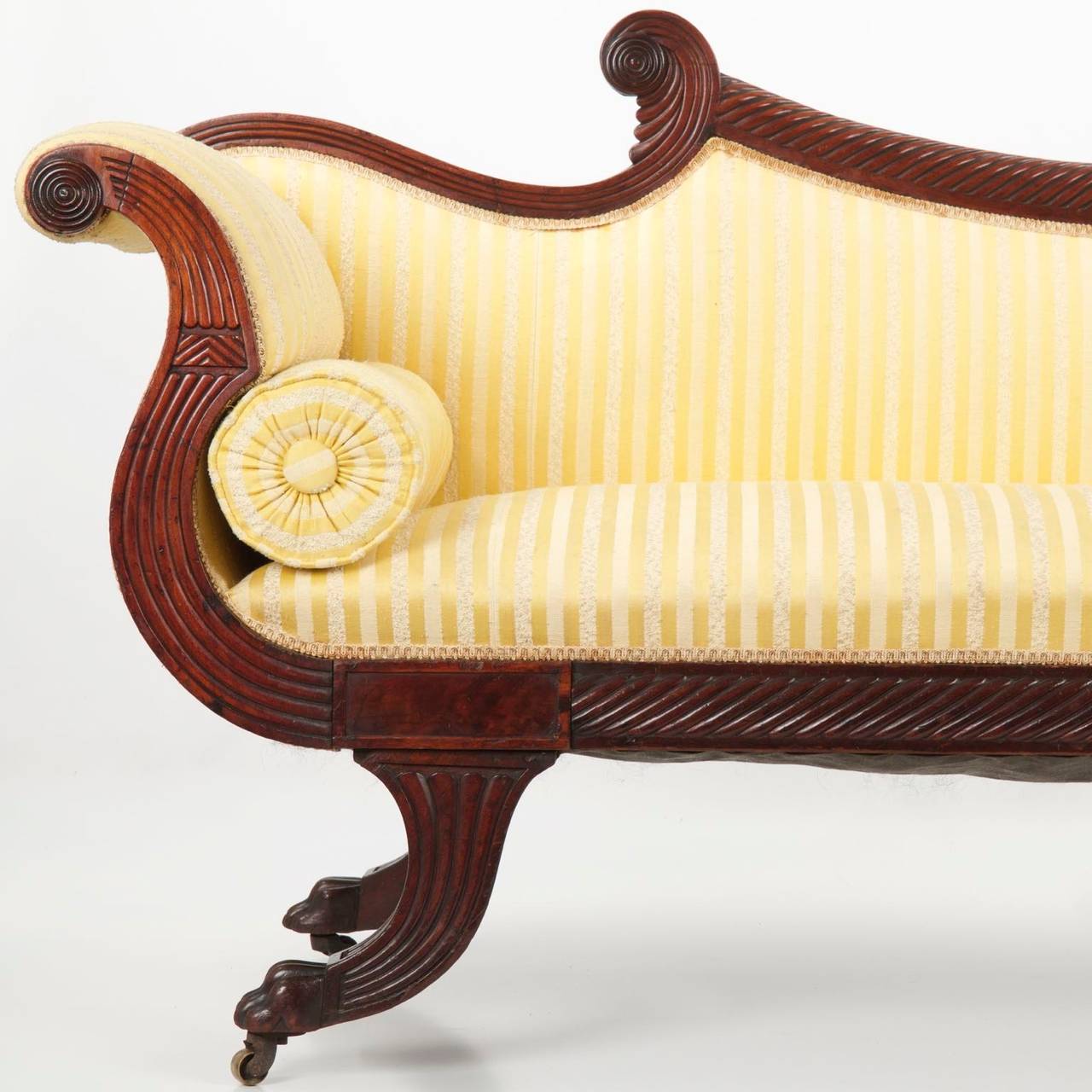 British Fine English William IV Mahogany Antique Sofa, circa 1830-1850